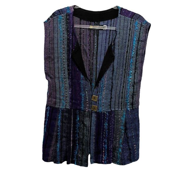 Vest Vintage Margaret Lent Womens Multicolor Gorgeous Soft Handwovens Jacket M
